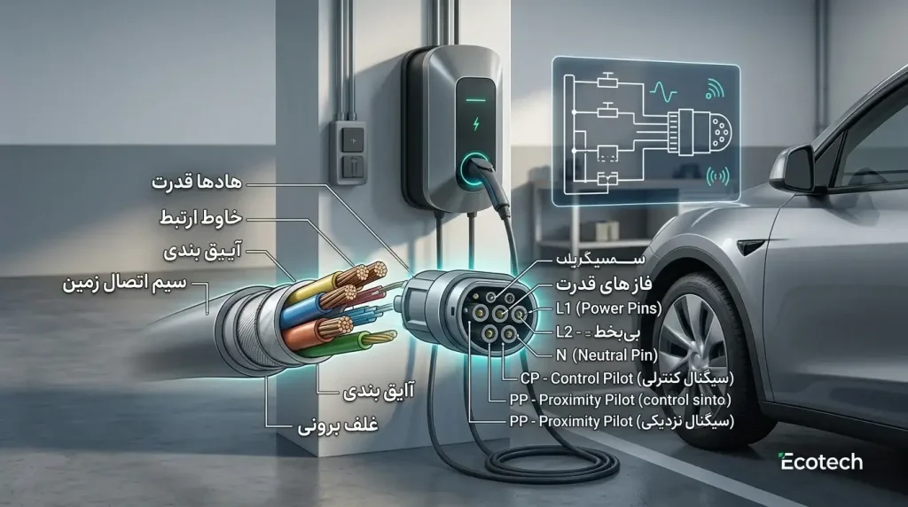 بررسی کابل و کانکتور در عیب یابی شارژر خودرو برقی