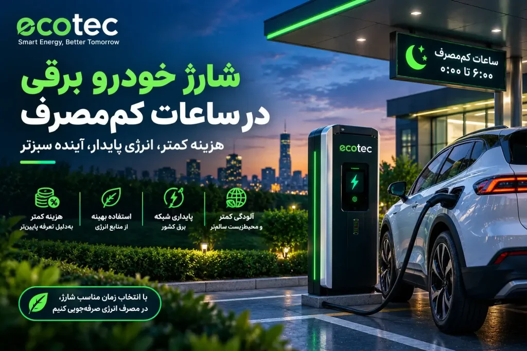 شارژ خودرو برقی در ساعات کم مصرف برق