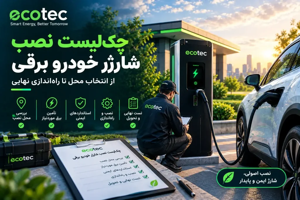 چک لیست نصب شارژر خودرو برقی